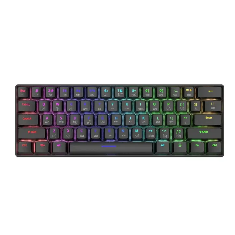 CLAVIER MECANIQUE GAMING A61K BLACK BLUE-SWITCH RGB